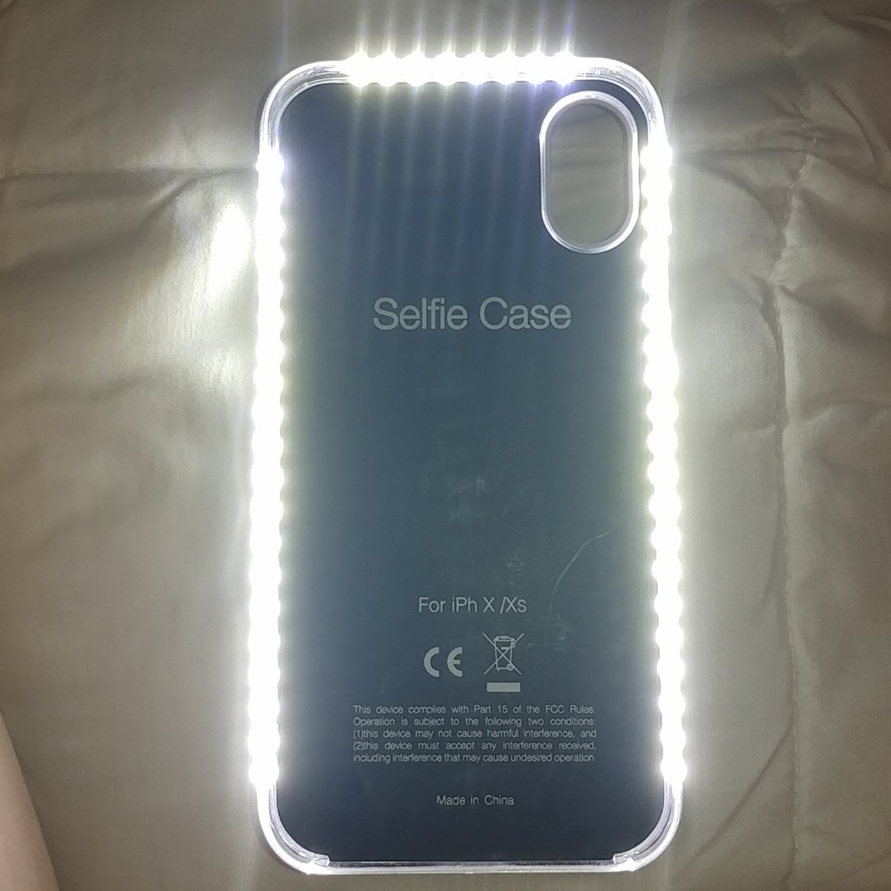 Iphone xs selfie light led cover case